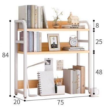 Kệ Sách Để Bàn Trắng Vân Gỗ - GM118