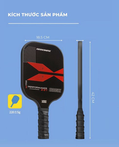 Vợt Pickleball Màu Đen Hiện Đại GAPI - PK02