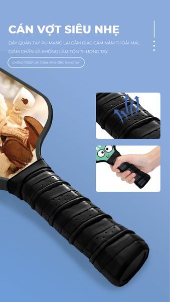 Vợt Pickleball Trẻ Em GAPI Nhẹ, Bền, An Toàn, Dễ Sử Dụng - PK08