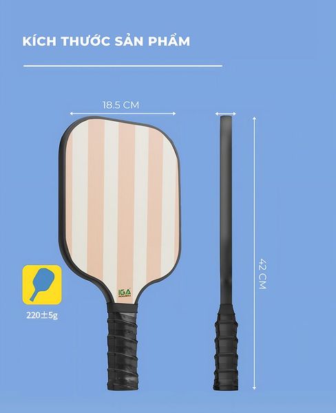 Vợt Pickleball Cam Đào Viền Trắng Tinh Tế GAPI - PK01A.2 - Hết hàng