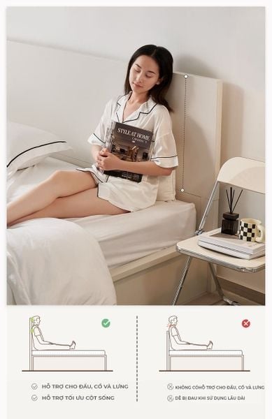 Giường Ngủ Gỗ MDF Đầu Giường Cao Thông Minh GAPI - GP340