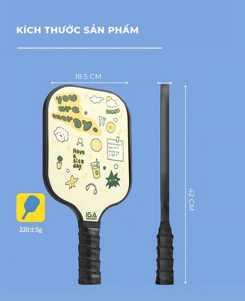 Vợt Pickleball Họa Tiết Dễ Thương Cá Tính GAPI - PK01A.6