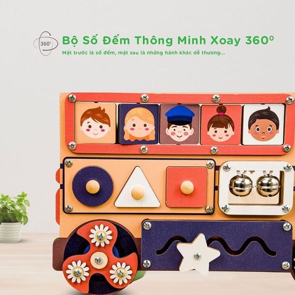 Bảng Đồ Chơi Giáo Dục Thông Minh Cho Trẻ Hình Xe Bus GAPI - TOY02