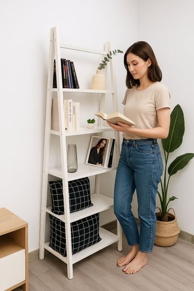 Kệ Sách GAPI Đa Năng Athena 5F Trắng Vân Gỗ GAPI - GP114