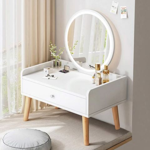 Bàn Trang Điểm Gỗ MDF Thông Minh Có Gương LED Tiện Lợi, Đa Năng GAPI - GP202