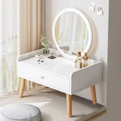 Bàn Trang Điểm Gỗ MDF Thông Minh Có Gương LED Tiện Lợi, Đa Năng GAPI - GP202