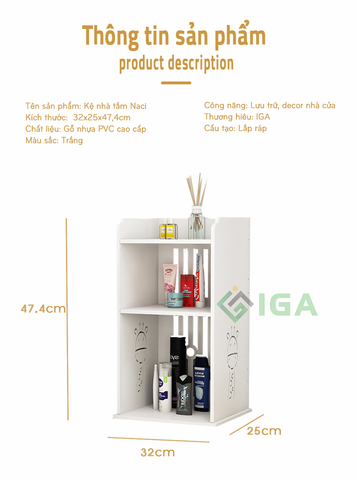 Kệ Đứng Hoa Văn Hươu Đa Năng, Trang Nhã, Tiện Lợi - IG396