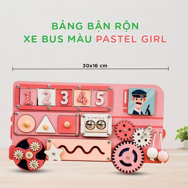 Bảng Đồ Chơi Giáo Dục Thông Minh Cho Trẻ Hình Xe Bus GAPI - TOY02