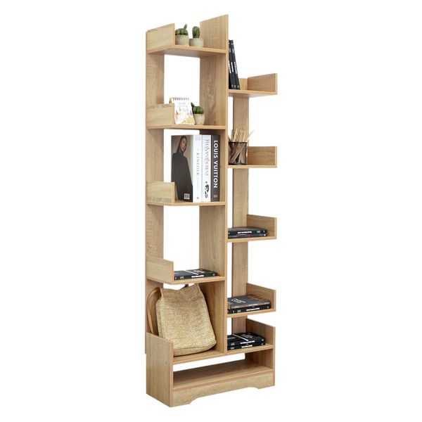 Kệ Sách GAPI Hình Cây 9Tầng Màu Trắng - Vân Gỗ - GP66