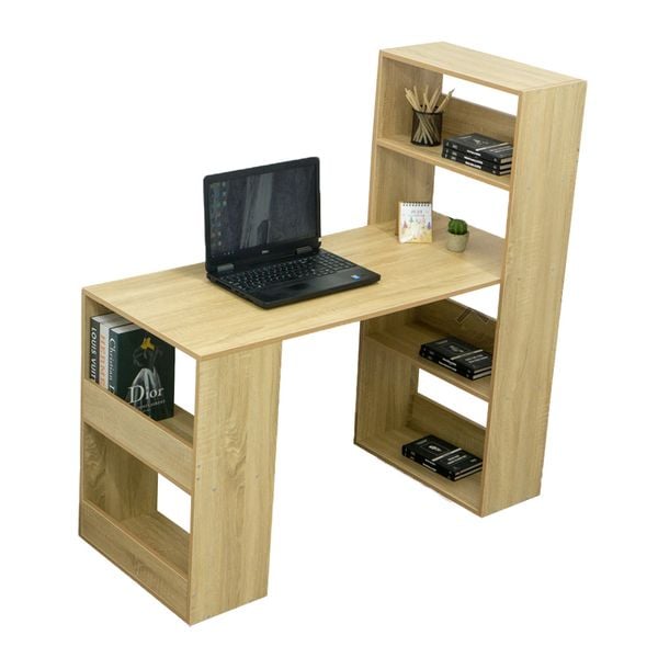 Bàn Làm Việc, Bàn Học, Bàn Gỗ MDF Thông Minh kèm kệ sách đa năng, hiện đại GAPI - GP04