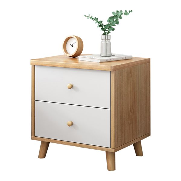 Tab Đầu Giường GAPI Có Ngăn Tủ Màu Gỗ Phối Trắng - GP174