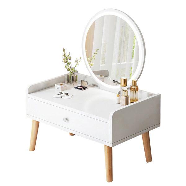 Bàn Trang Điểm Gỗ MDF Thông Minh Có Gương LED Tiện Lợi, Đa Năng GAPI - GP202