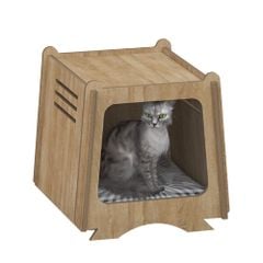 Nhà Cho Mèo GAPI PET Màu Gỗ - GP208
