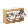 Kệ Giày, Tủ Giày Gỗ Thông Minh Cánh Lật 2 Ngăn Tiện Lợi Màu Vân Gỗ Trắng - GP102B - Hết hàng