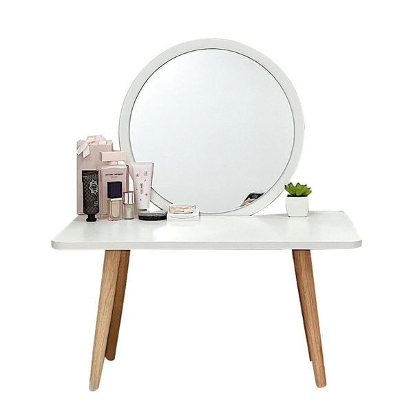 Bàn Trang Điểm GAPI Ngồi Bệt Gỗ MDF Màu Trắng - GP117