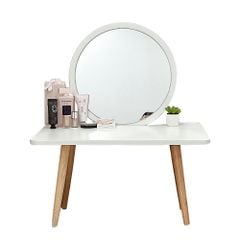 Bàn Trang Điểm GAPI Ngồi Bệt Gỗ MDF Màu Trắng - GP117