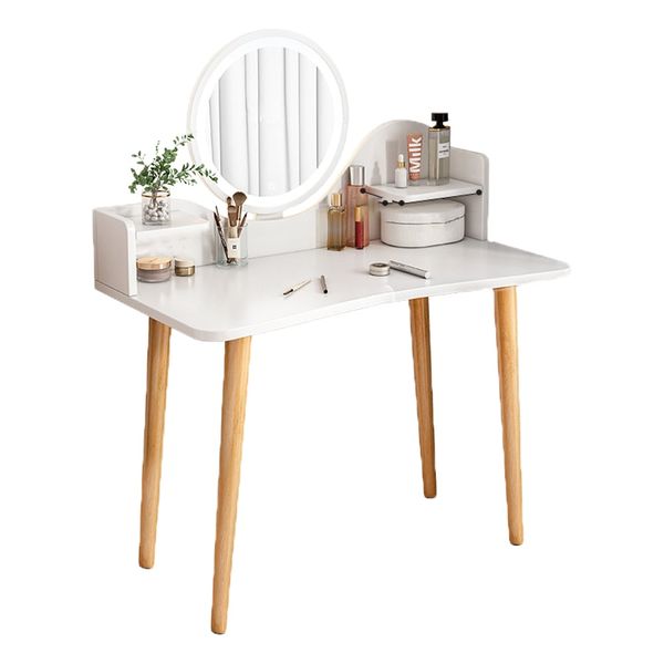 Bàn Trang Điểm GAPI Gỗ MDF Màu Trắng-Vân Gỗ - GP196