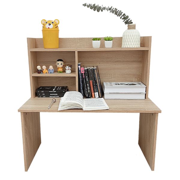 Bàn Học, Bàn Làm Việc, Bàn Gỗ Ngồi Bệt Thông Minh kèm kệ sách Đa Năng GAPI - GP116