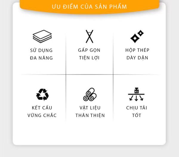 Bàn Ăn Thông Minh MDF Chân Sắt Gấp Gọn Tiện Lợi, Hiện Đại GAPI - GM125