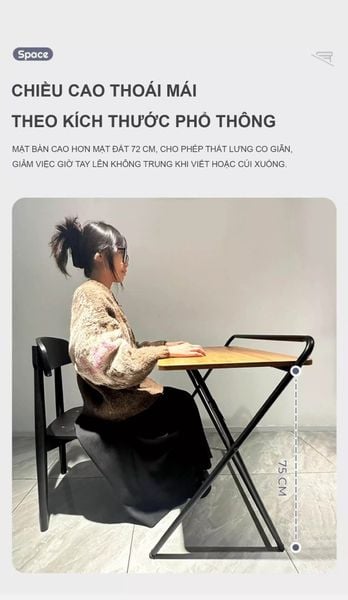 Bàn Làm Việc Gấp Gọn Tiện Lợi Tiết Kiệm Diện Tích - GM139