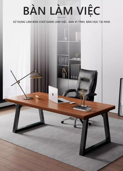 Bàn Làm Việc Gỗ MDF Khung Chân Sắt Hiện Đại, Sang Trọng GAPI - GM121
