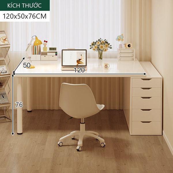 Bàn Làm Việc Chân Sắt Thông Minh Kèm Tủ Đựng Đồ Đa Năng GAPI - GM123