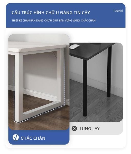 Bàn Làm Việc Thông Minh Gỗ MDF kết hợp Kệ Sách Đa Năng GAPI - GM131