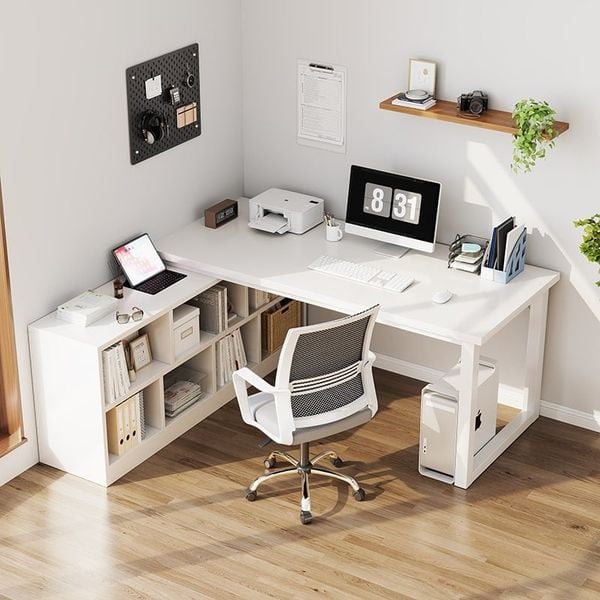 Bàn Làm Việc Thông Minh Gỗ MDF kết hợp Kệ Sách Đa Năng GAPI - GM131