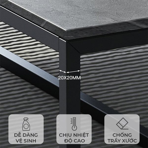 Bàn Trà Phòng Khách Vân Đá Phong Cách Bắc Âu - GM150