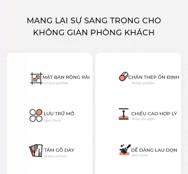 Bàn Trà Sofa Phòng Khách Thông Minh 2 Tầng Hiện Đại GAPI - GM135