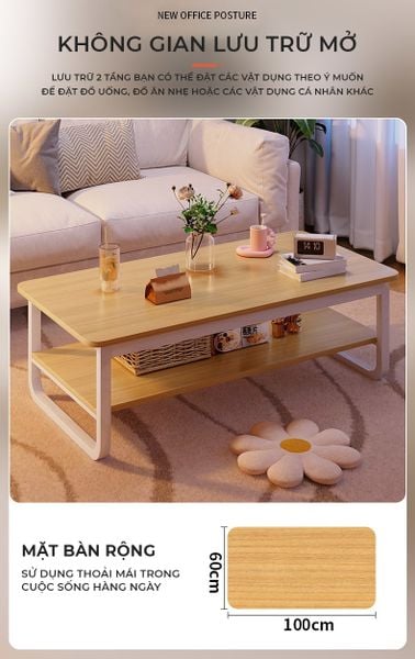 Bàn Trà Sofa Phòng Khách Thông Minh 2 Tầng Hiện Đại GAPI - GM135
