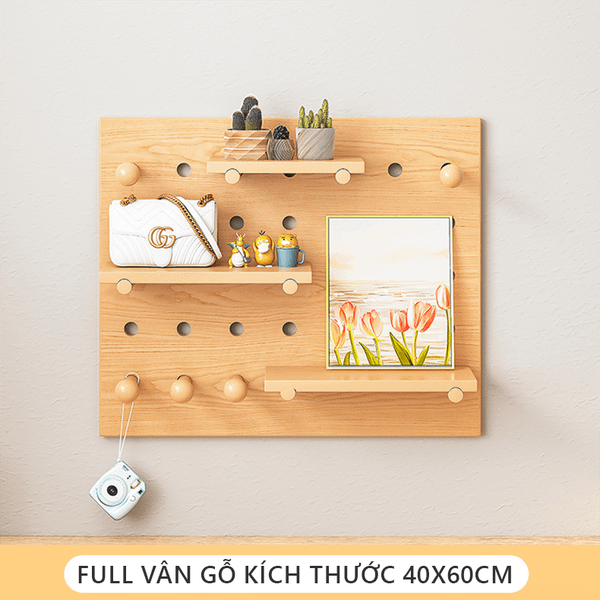 Bảng Treo Tường Trang Trí PEGBOARD gỗ - GP295