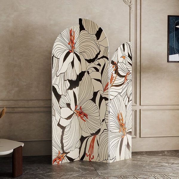 Bình Phong Vách Ngăn Phòng Ngủ In Họa Tiết Bộ 3 Cánh GAPI - IG416