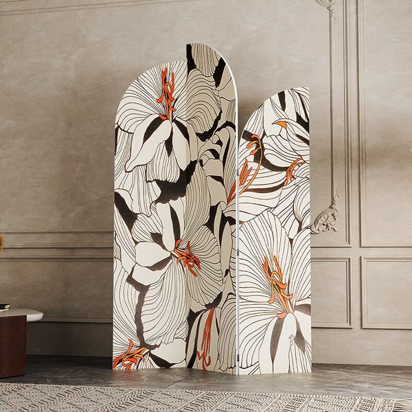 Bình Phong Vách Ngăn Phòng Ngủ In Họa Tiết Bộ 3 Cánh GAPI - IG416