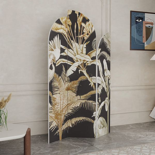 Bình Phong Vách Ngăn Phòng Ngủ In Họa Tiết Bộ 3 Cánh GAPI - IG416