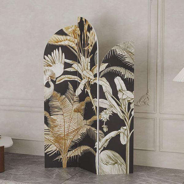 Bình Phong Vách Ngăn Phòng Ngủ In Họa Tiết Bộ 3 Cánh GAPI - IG416