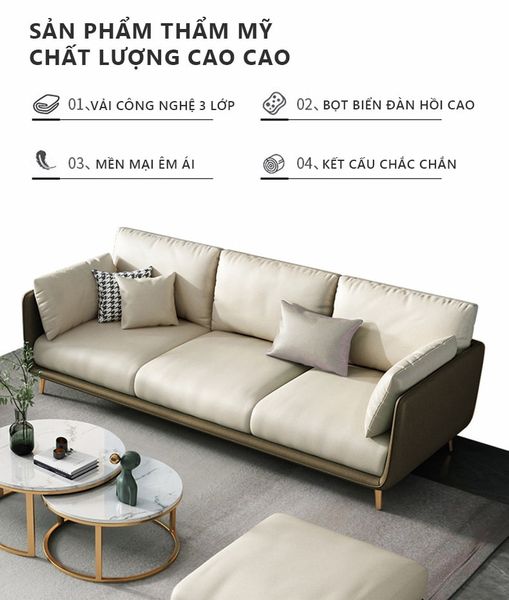 Ghế Sofa Phòng Khách Phong Cách Bắc Âu Sang Trọng, Hiện Đại GAPI - GC34A