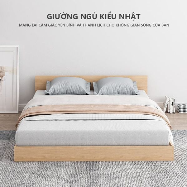 Giường Ngủ Đơn Gỗ MDF Phong Cách Nhật Bản Hiện Đại, Tối Giản GAPI - GP310
