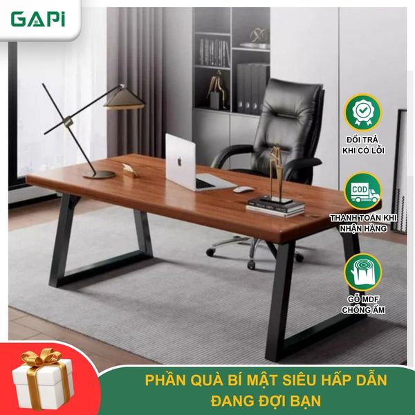 Bàn Làm Việc Gỗ MDF Khung Chân Sắt Hiện Đại, Sang Trọng GAPI - GM121