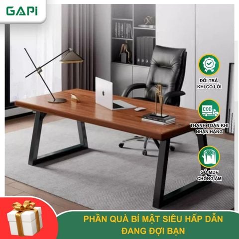 Bàn Làm Việc Gỗ MDF Khung Chân Sắt Hiện Đại, Sang Trọng GAPI - GM121