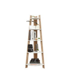 Kệ Góc Đa Năng Corner 5F Gỗ MDF Màu Trắng-Vân Gỗ - GP115