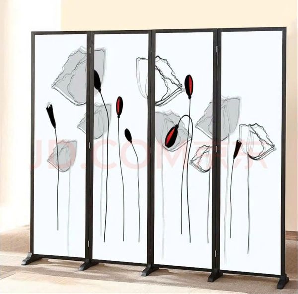 Bộ Bình Phong In Họa Tiết 4 Tấm Vải Canvas- GP392 - GAPI VIỆT NAM