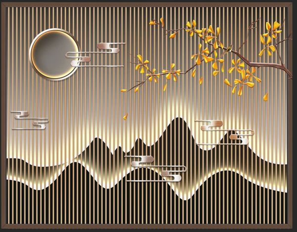 Bộ Bình Phong In Họa Tiết 4 Tấm Vải Canvas- GP392 - GAPI VIỆT NAM