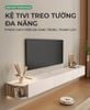 Kệ Tivi Treo Tường 3 Cánh Mở Trắng Sang Trọng Phòng Khách GAPI - GP326