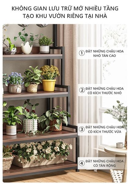 Kệ Cây Đa Tầng Gỗ 15 Ly GAPI - GM124