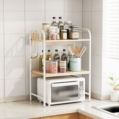 Kệ Đa Năng Đa Tầng Tiện Lợi Phòng Bếp Khung Trắng Vân Gỗ GAPI - GM141