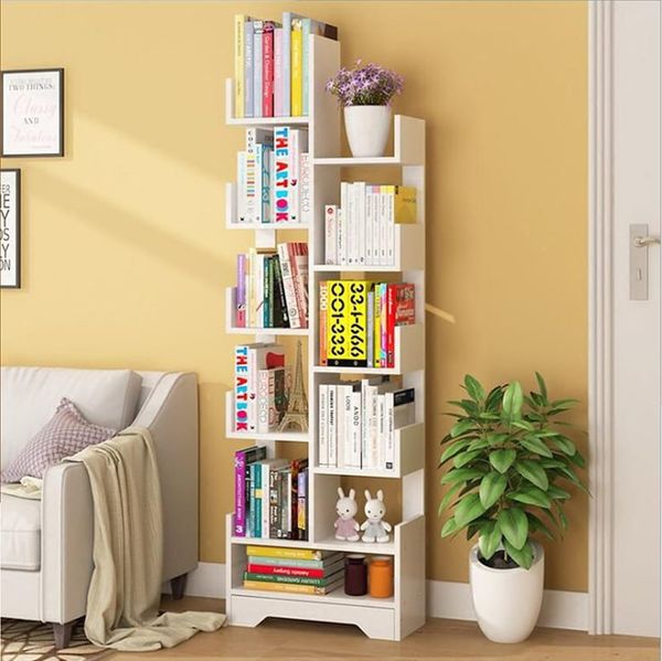 Kệ Sách GAPI Hình Cây 9Tầng Màu Trắng - Vân Gỗ - GP66