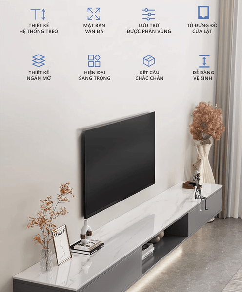 Kệ Tivi Treo Tường Vân Đá GAPI - GP303