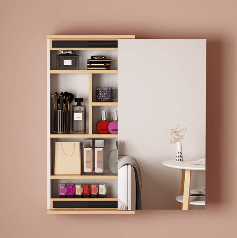 Kệ Để Đồ Treo Tường Kèm Gương Hiện Đại, Sang Trọng GAPI - GP290