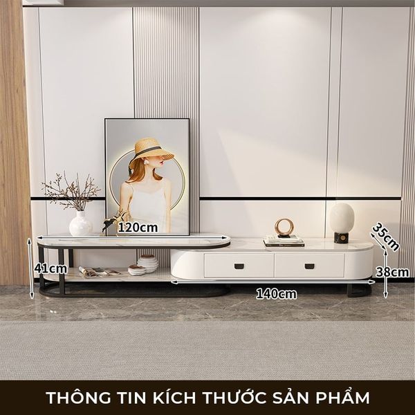 Kệ Tv Bọc Da Cao Cấp Khung Sắt GAPI - GM152